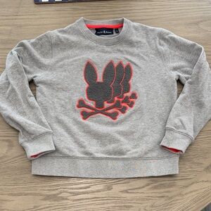 KIDS PSYCHO BUNNY (sz M 10/12) SACRAMENTO CREW
SWEATSHIRT - heather gray